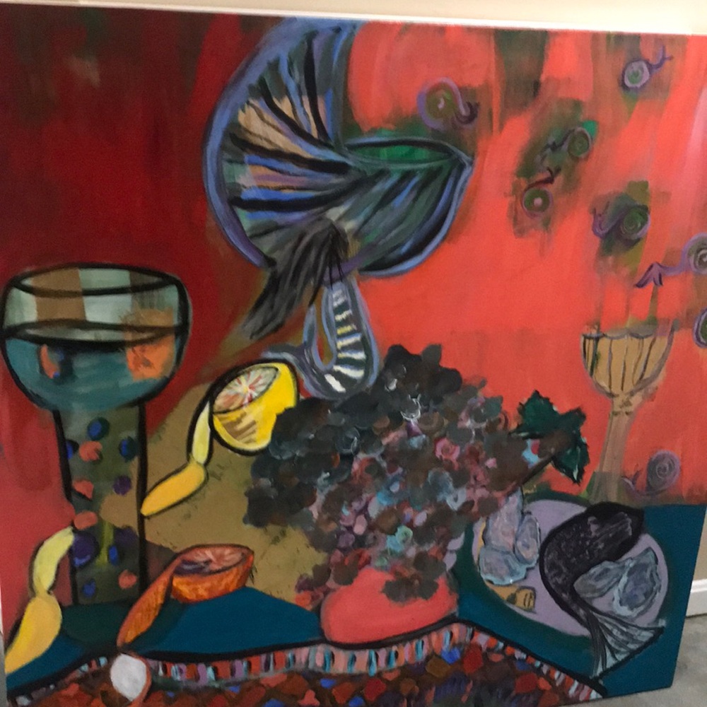 Orig acrylic painting unframed